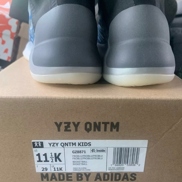 Adidas Yeezy Quantum “Frozen Blue” Kids 11.5 - Picture 4 of 4